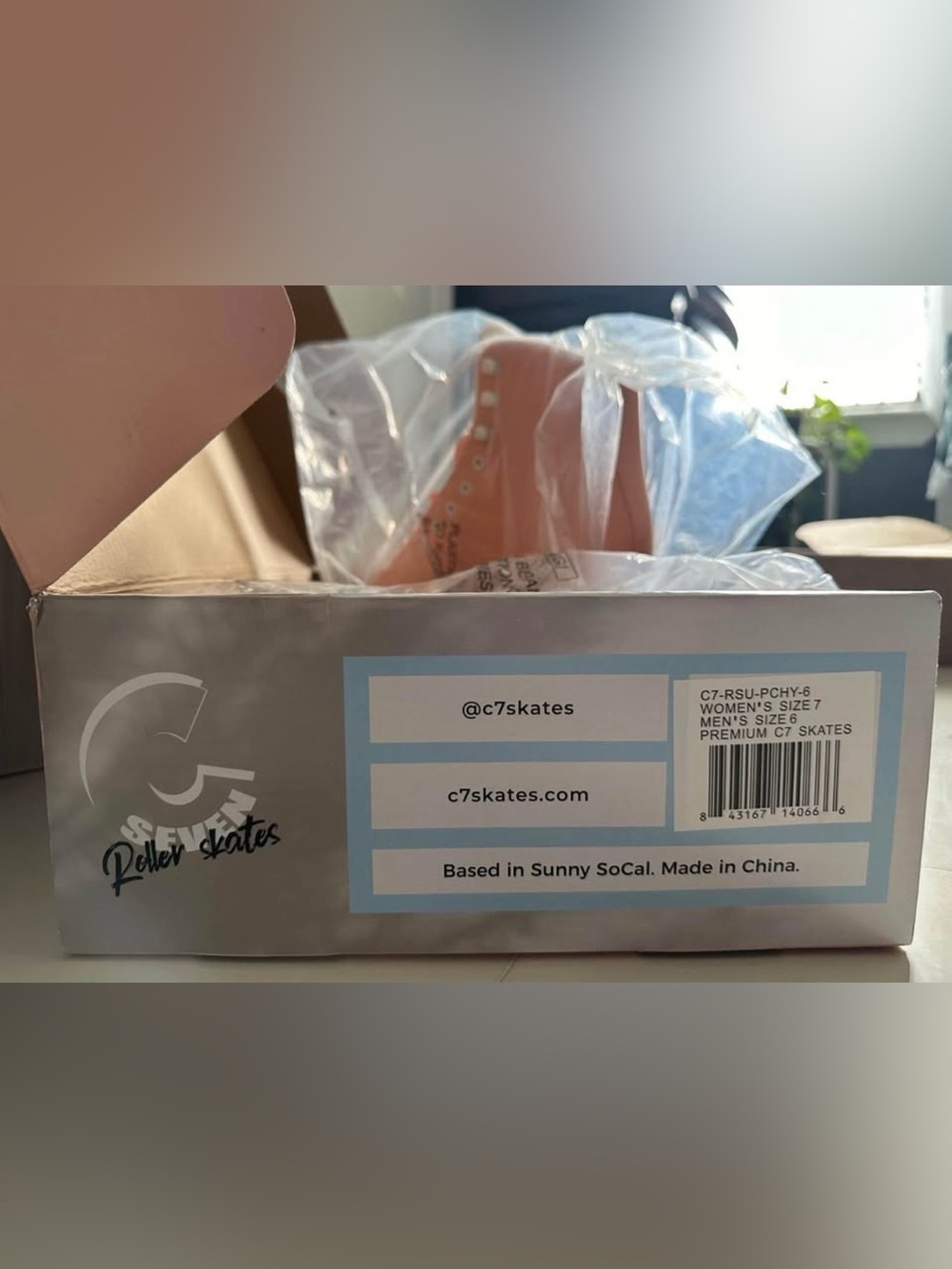 C7 Roller Skates Women’s Peach High-Top Skate 🍊 - Picture 5 of 5